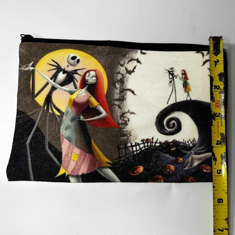 Disney Nightmare Before Christmas canvas, zipper pouch with Jack and Sally new